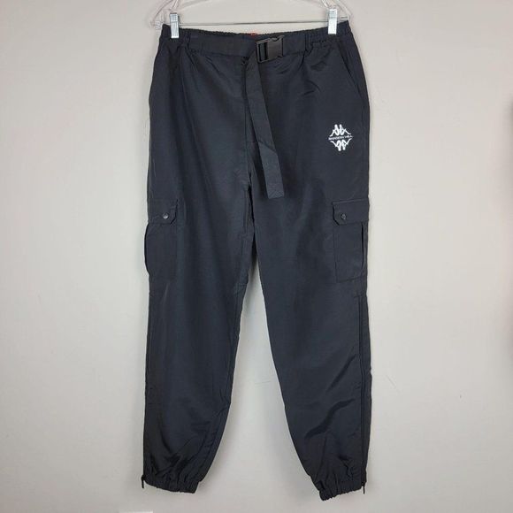 Kappa Shadow Hill Black Unisex Zip Track Pants XL - Picture 1 of 12